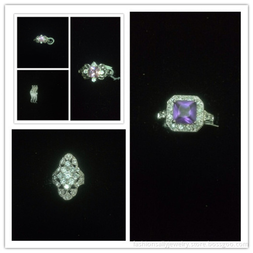 2014 Fashionable 925 Silver Simple Ring with CZ